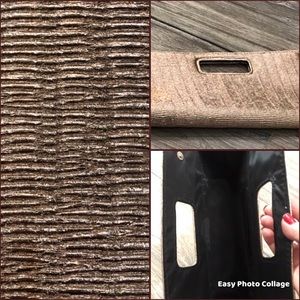 NWOT clutch Rose gold handbag